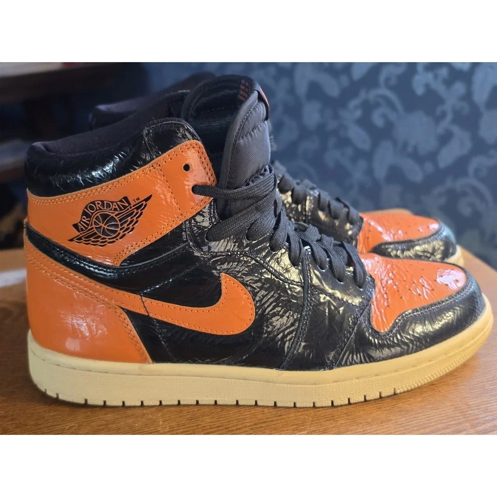 Jordan‎ Air Jordan 1 Retro High OG Shattered Backboard 8 Black/Orange Men's Sn…